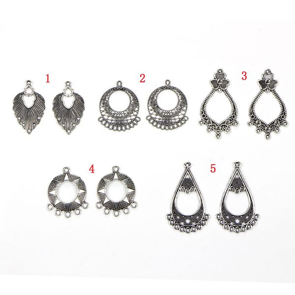 

30 designs for picking diy jewelry accessories gift tibetan silver earring pendant pendants charms eardrop for girls women 10pairs, Bronze;silver