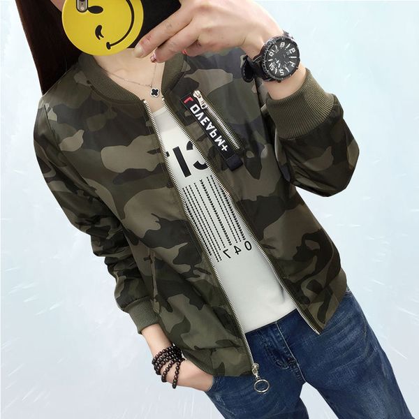 

spring autumn jacket women 2019 fashion camouflage coat plus size bomber short jacket slim basic baseball uniform outwear sl104, Black;brown