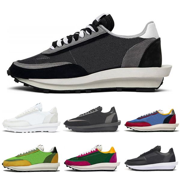 

2020 ld waffle sacai stock x white nylon fashion running shoes for men green gusto pine green varsity bule summit sports sneakers 40-45