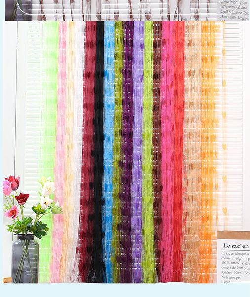 1m 2m Sheer Curtains Wholesale New Peach Heart Line Curtain