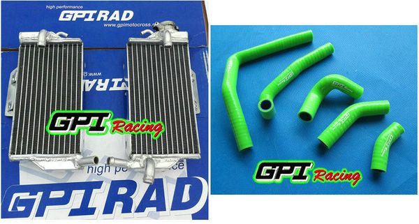 

aluminum radiator + hose for cr250 cr250r cr 250r 05 06 07 2005 2006 2007 green