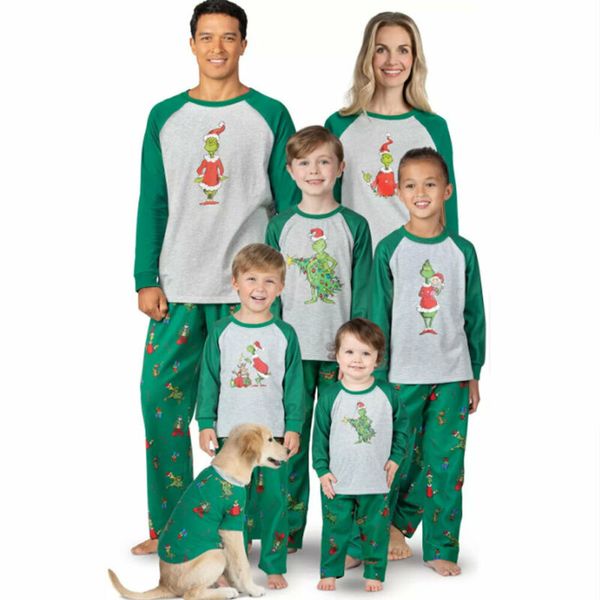 

christmas family matching pajamas sets dad mom kids boy girl sleepwear nightwear homewear pjs outfits set xmas costume, Blue