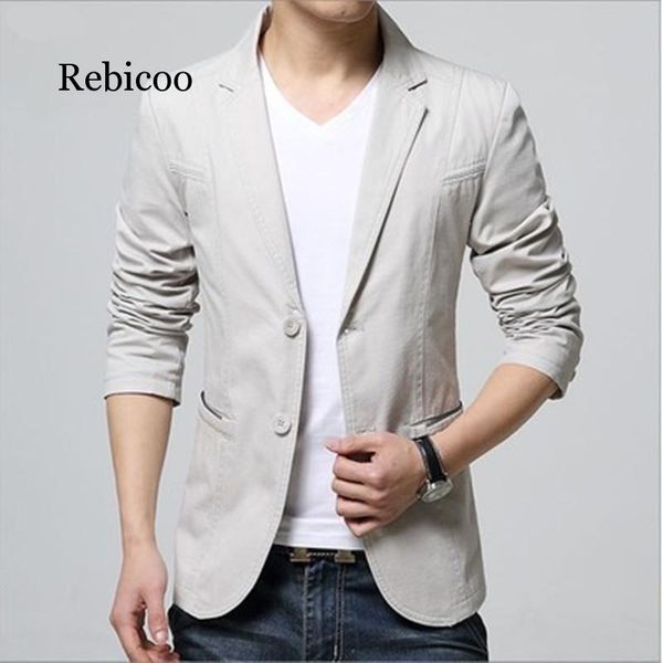 

2019 new arrival luxury men blazer new spring fashion brand cotton slim fit men suit terno masculino blazers, White;black