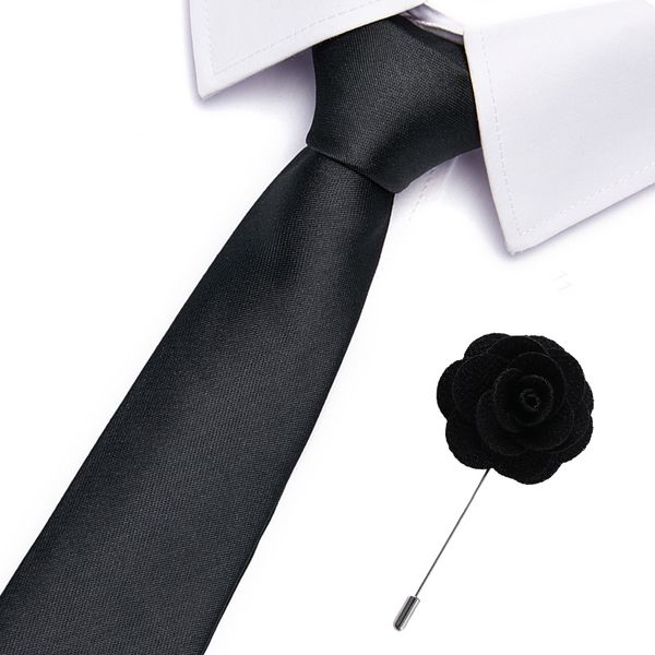 

new floral paisley men's casual tie set navy red 7cm skinny polyester necktie and brooch suit business wedding party slim tie, Black;blue