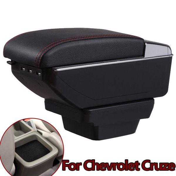 

armrest for cruze 2015-2017 double layer heighten central store content storage box with ashtray usb charging cup hold