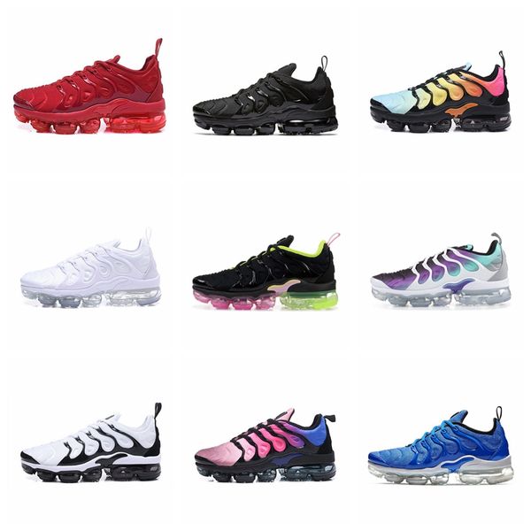 

i01 2020 tn plus metallic white silver triple black men running shoes plus trainer sneaker shoes size 36-45