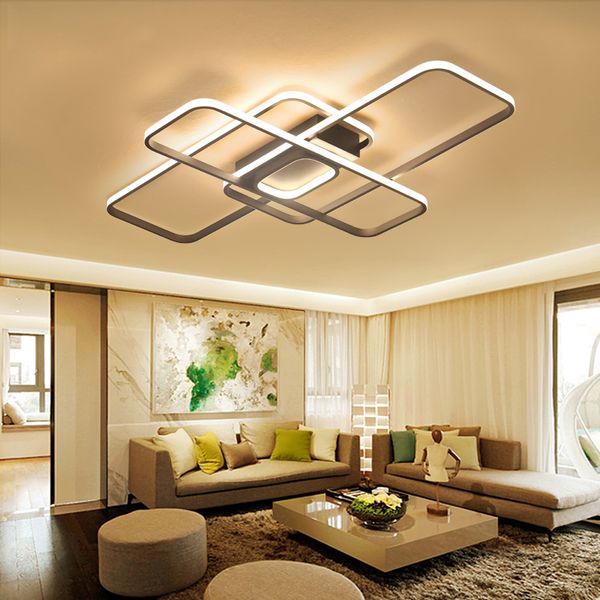 Square Minimalist Modern Ceiling Lights Led For Living Room Bedroom White Color Home Led Ceiling Lamp Luminaires Ac 110v Ac260v Hanging Ceiling Lights