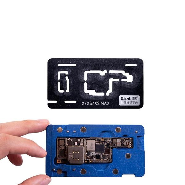 

qianli middle frame reball platform bga reballing stencil tin planting table for x xs max 11 pro max motherboard fixture
