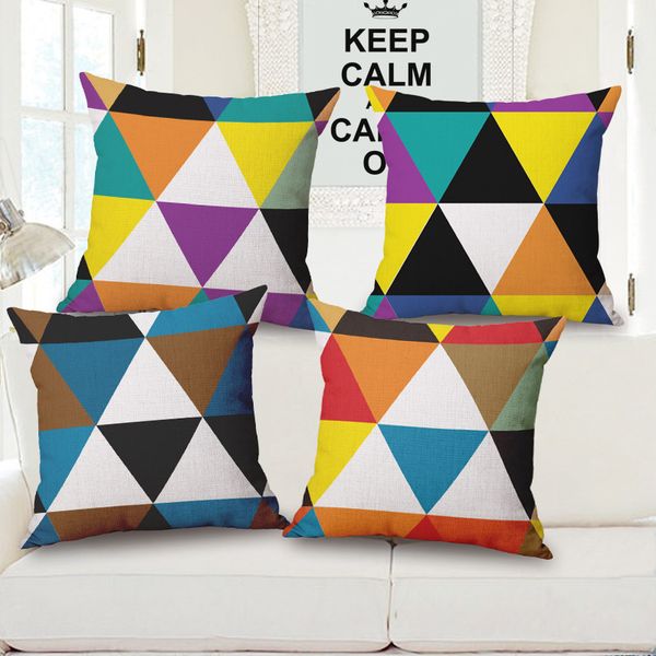 

new pattern triangle geometry cushion concise pillow