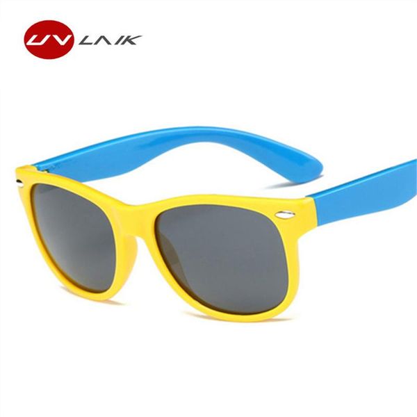

uvlaik children polarized sunglasses kids boys girls ultra-soft silicone glasses fashion child baby safety sun glasses uv400 cljeh, Blue