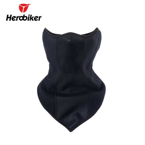 

herobiker черный мотоцикл маска мото холодостойкие лыжи сноуборд маска осень зима тепловое руно велоспорт half face
