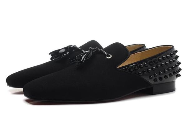 

brand fashion red bottom shoes greggo orlato flat genuine leather oxford shoes mens womens walking flats wedding party loafers dress shoe c2, Black