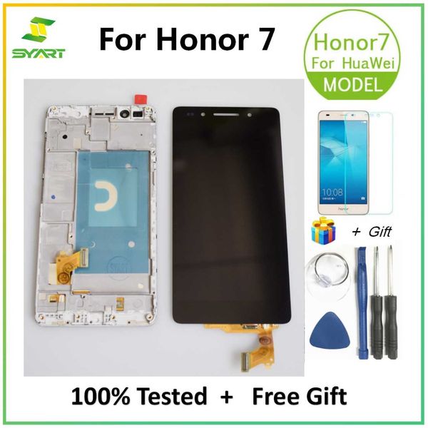 

syart for huawei honor 7 screen lcd display touch screen digitizer for honor7 replacement parts lcds with glass