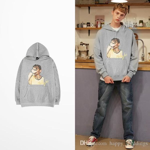 

fashionable hoodies for men and women winter warm fleece hip hop sweatshirt high street kanye justin bieber men's hoodie, Black