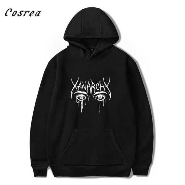 

lil xan xanarchy men's spring autumn hoodies sweatshirts lil xan xanarchy streetwear men's hoodies pullover male jacket coat, Black