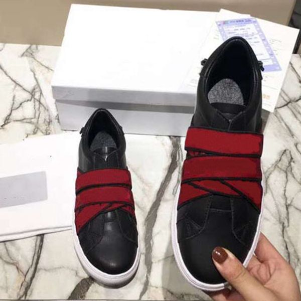 

with boxfor man or woman casual shoes sneaker shoes trainers sandals slippers flat shoes white shoe dhl by toy99 jfx02, Black;red