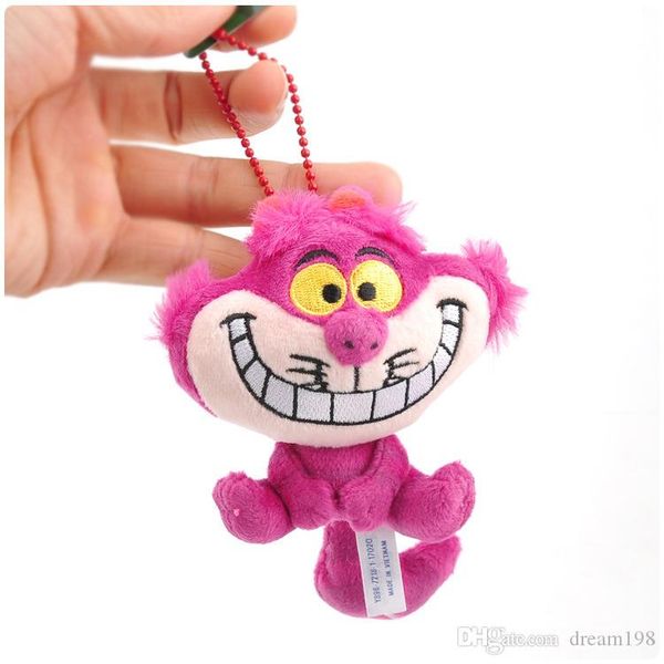 

new alice in wonderland cheshire cat keychain soft toy plush doll collection for kids holiday gift 10cm