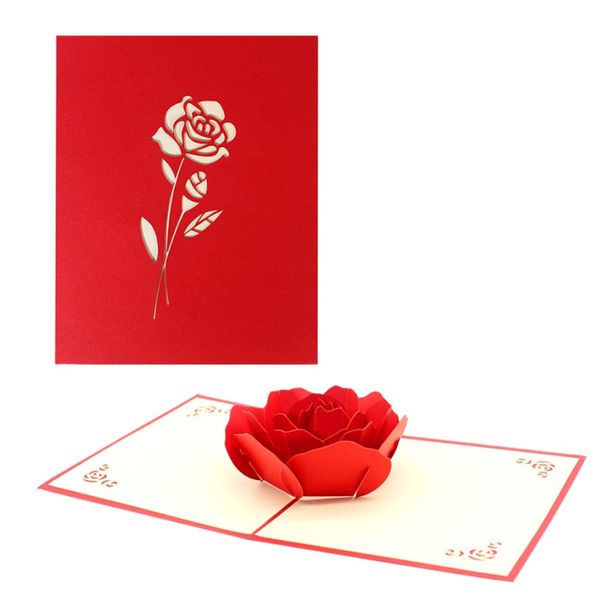 

3d pop up greeting cards fantastic flower handmade gift nature love with bunch of roses happy birthday with flower 2018 new year