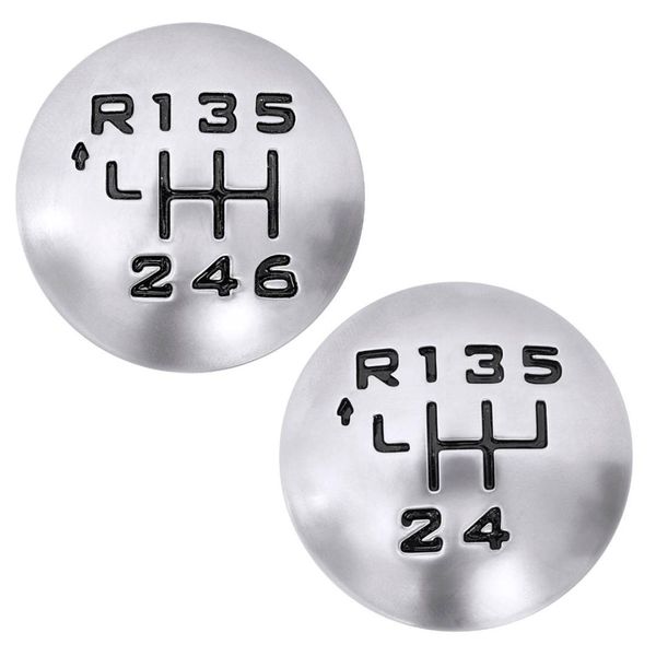 

5/6 speed car gear knob cover cap matte silver lever shifter head cap for 307 308 3008 407 5008 807