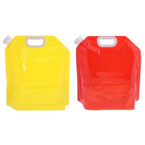 

5l foldable water bag pe tasteless safety seal portable drinking water container survival storage bag for camping hiking bbq z95