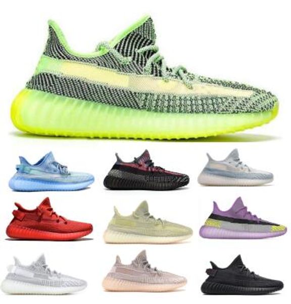 

men designer alien yecheil cloud white lundmark static reflective gid glow clay true form hyperspace kanye west 2020 running shoes sneakers