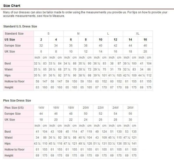 Dhgate Dress Size Chart