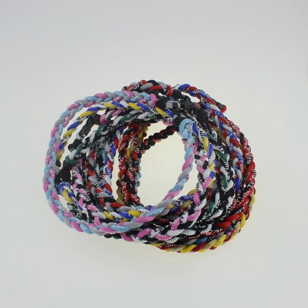 

wholes royal blue orange white black kids boys titanium braided 3 ropes tornado necklaces for sports football baseball softball girls mom fa