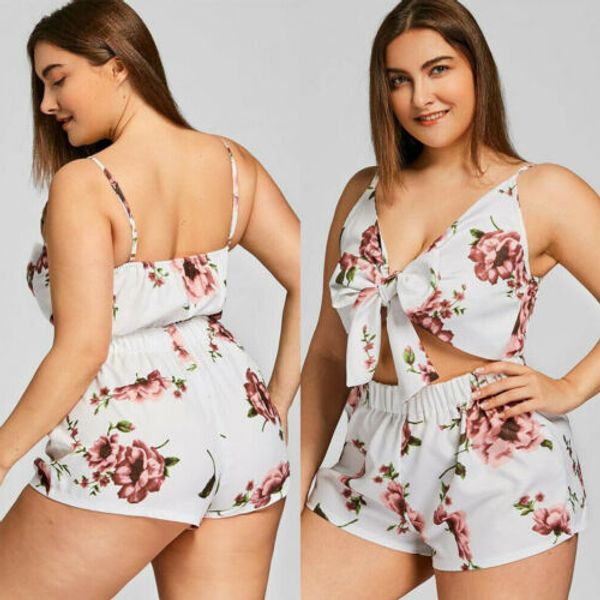 

new women ladies summer v-neck floral jumpsuit playsuit romper beach party s-5xl, Black;white