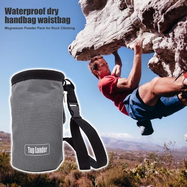 Waterproof Outdoor Rock Climbing Magnesium Powder Bag Pouch Chalk Storage 2019