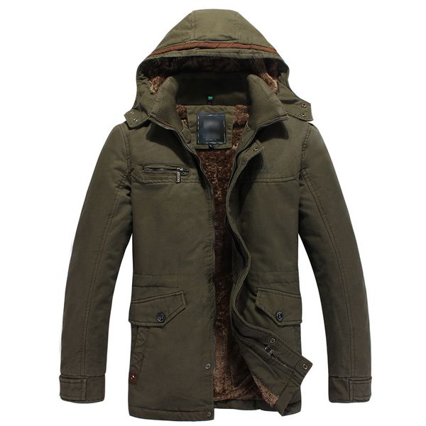 

4xl winter parkas men thick coats jackets casual fashion wool liner warm multi-pocket drop shipping brand jaqueta masculino, Tan;black
