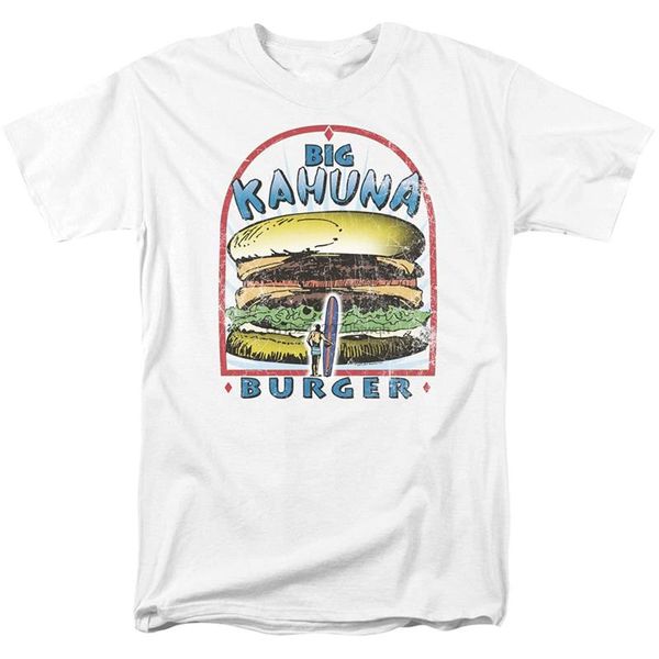 

men's t-shirts pulp fiction big kahuna burger t-shirt white(1), White;black