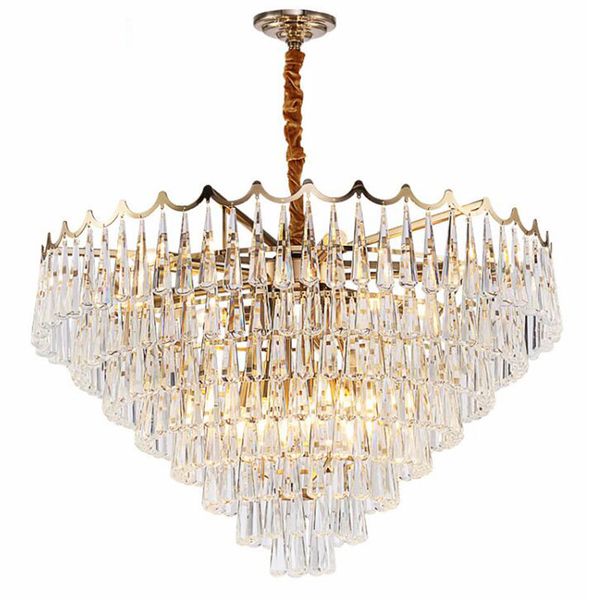 

modern water drop shape crystal chandeliers new arrival luxury design chandelier ac110v 220v living room dining room lamps