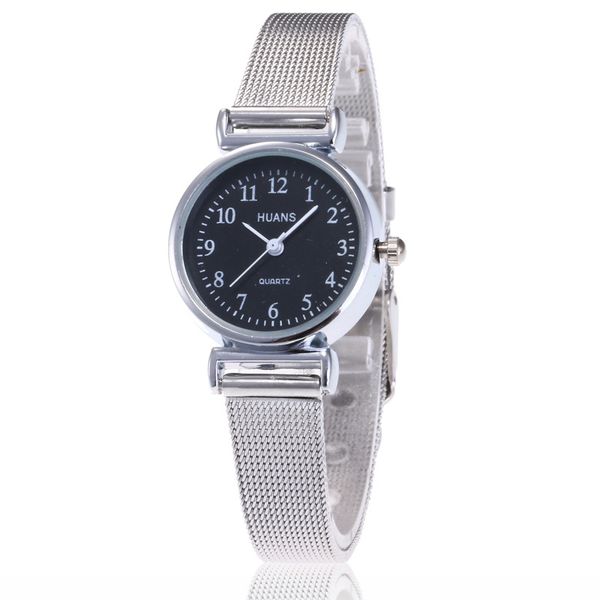 

new ladies watch casual dress sliver stainless steel small strap wristwatch fashion women minimalism quartz clock drop shipping, Slivery;brown