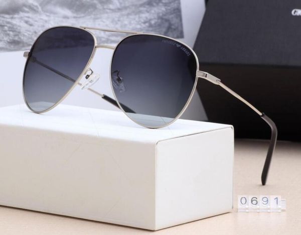 

luxury mens sunglasses 0691 brand sunglasses fashion polarized sunglasses for mens summer driving glass uv400 4 style with box, White;black