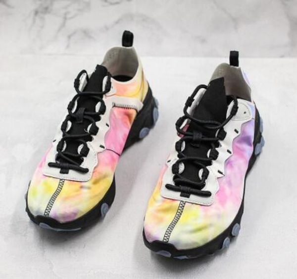 

2019 undercover x react element 87 tie dyeing designer running shoes mens women breathable sports sneaker -56