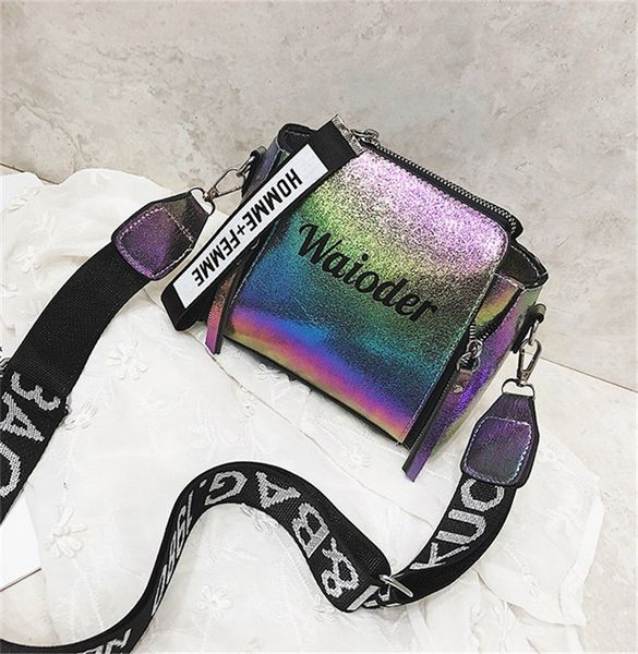 

designer handbag fashion tide ladies letter handbags wide strap chains shoulder bag women crossbody bags girls newset 4