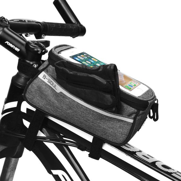 Bicycle Cycling Accessories Phone Touch Screen MTB Frame Front Tube Storage Bag