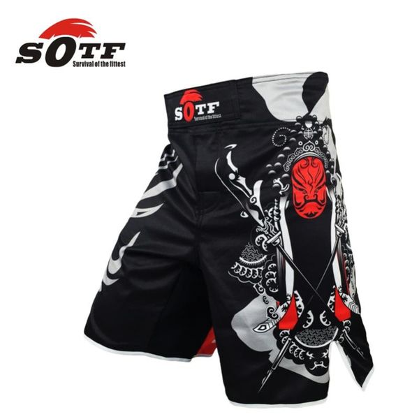 

sotf kick boxing sports fitness personality breathable loose large size shorts thai fist pants running fights shorts, Blue