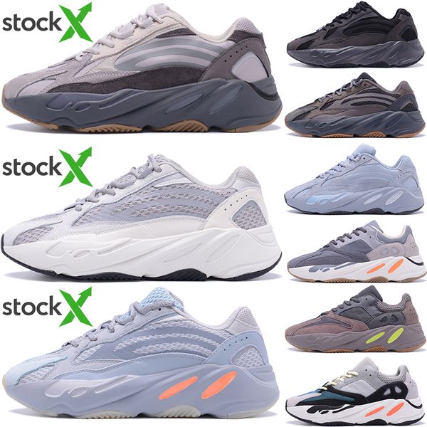 

Высокое качество 700 Канье Уэст Чирок синий Магнит твердый серый дизайнерских туфли больницу голубой инерции П2 статический утилита черный Мужчины Женщины бег кроссовки