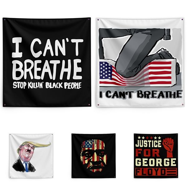 

george floyd printing tapestry black lives matter household wall banner 150*150cm #qa77231