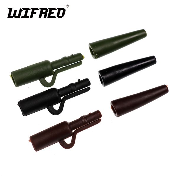 

20 sets] wifreo carp fishing lead clips with tail rubbers black green brown color terminal end tackle