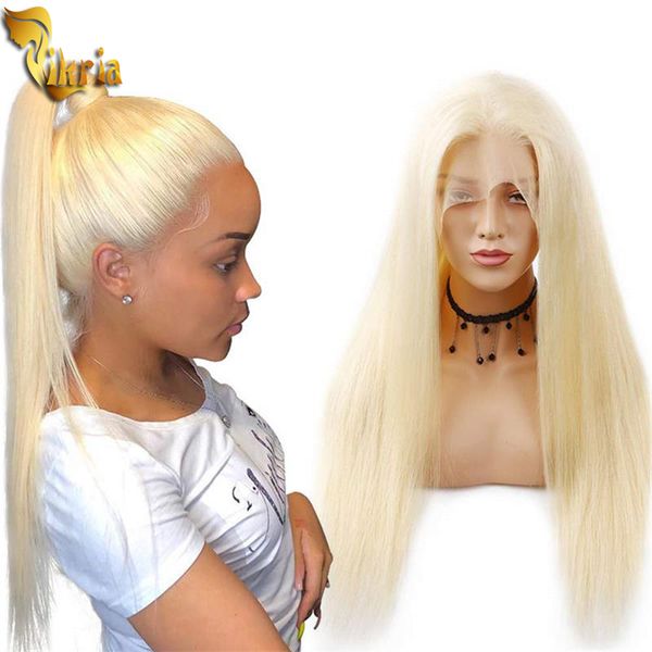 

glueless 613 blonde lace front парики remy бразильские прямые волосы полные кружевные парики предварительно выщипанные волосяная линия с дет, Black;brown