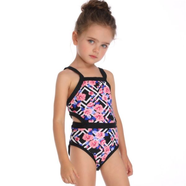 

New Summer Girls Bikini Lovely Child Beachwear Mother And Daughter Print One Piece Swimsuit Matching Swimsuit Clothing