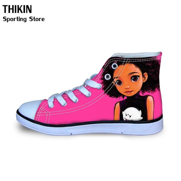 

thikin african black baby girls kids shoes for girl sneakers light children shoes cartoon outdor canvas sneakers custom