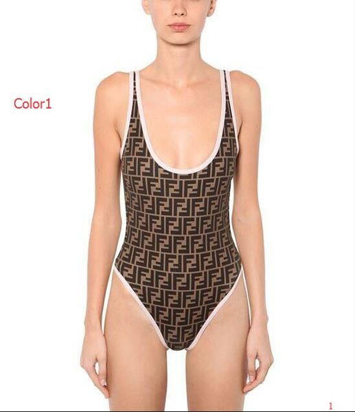 

summer designer one-piece swimsuit for women luxury bikini set fashion brand swimwear with ff letters lady backless bathing suits 5, White;black