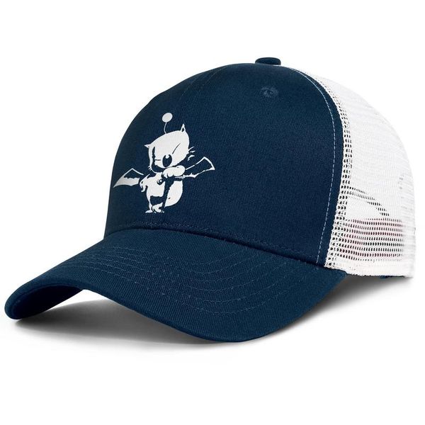 

moogle final fantasy mens and women adjustable trucker meshcap cool cool cute stylish baseballhats character logo game, Blue;gray