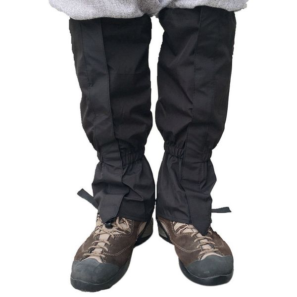 

waterproof legging gaiter leg cover camping hiking ski boot travel shoe snow hunting climbing gaiters windproof, Black