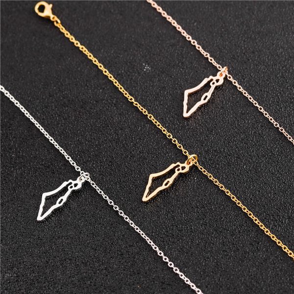 

1 little asian country map israel bracelet charm pendant hollow outline jewish jerusalem hebrew passover holy land souvenir lucky woman moth, Golden;silver