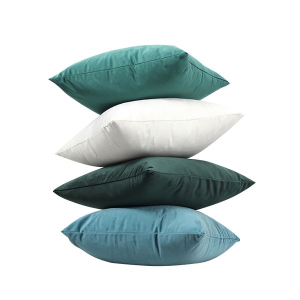 

solid color cushion cover simple candy color throw pillow case for sofa solid home decorative pillowcase car seat cushion cover