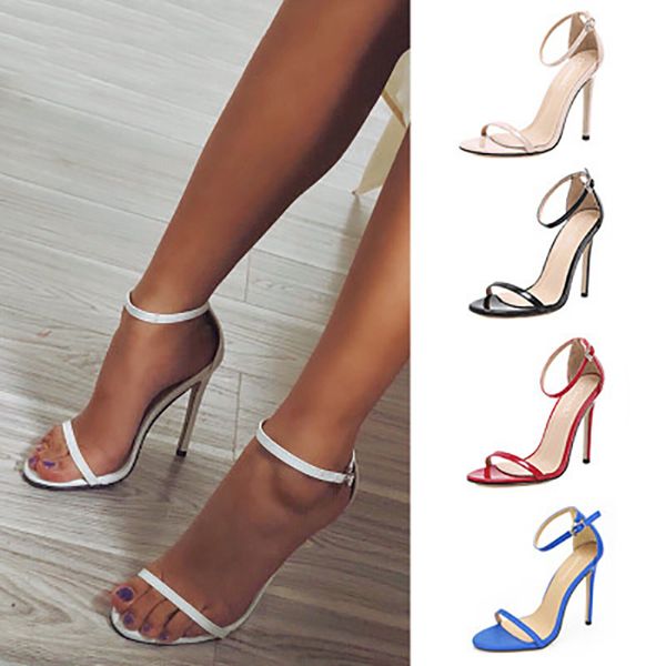 

women pumps gold silver high heels women shoes fashion women sandals with buckl wedding shoes stiletto female plus size 43 y200702, Black